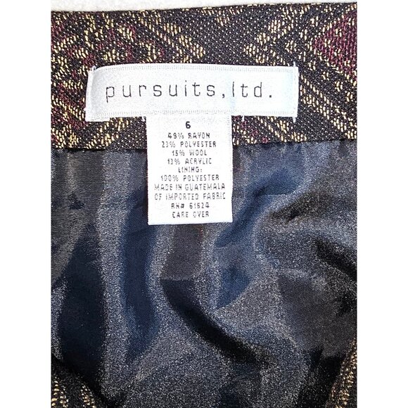 Pursuits Ltd. Womens Sz 6 Paisley Fringe Hem Black Western Boho Gypsy Skirt - Picture 4 of 9